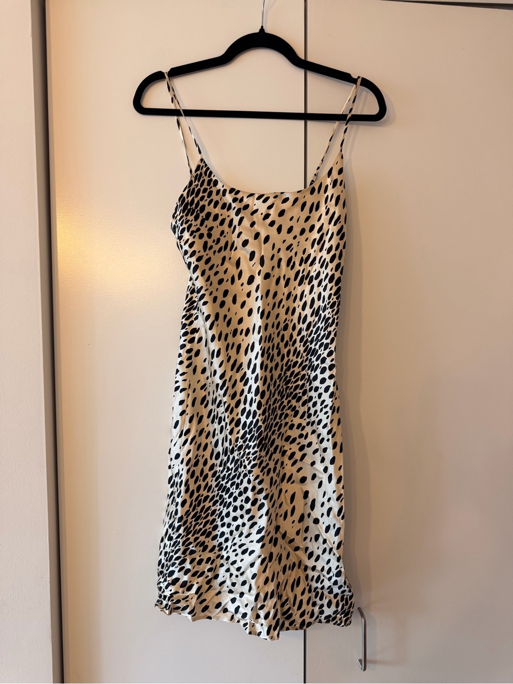 Reformation Animal Cheetah Print Slip Dress - Black & Cream
